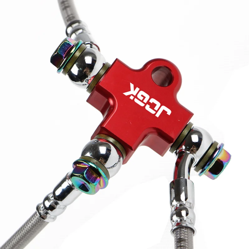 

Universal CNC M10*1.25mm Motorcycle Hydraulic Brake Oil Hose Line Pipe Tee Coupling Fitting Adapter 3-Way Valve Connector Kit