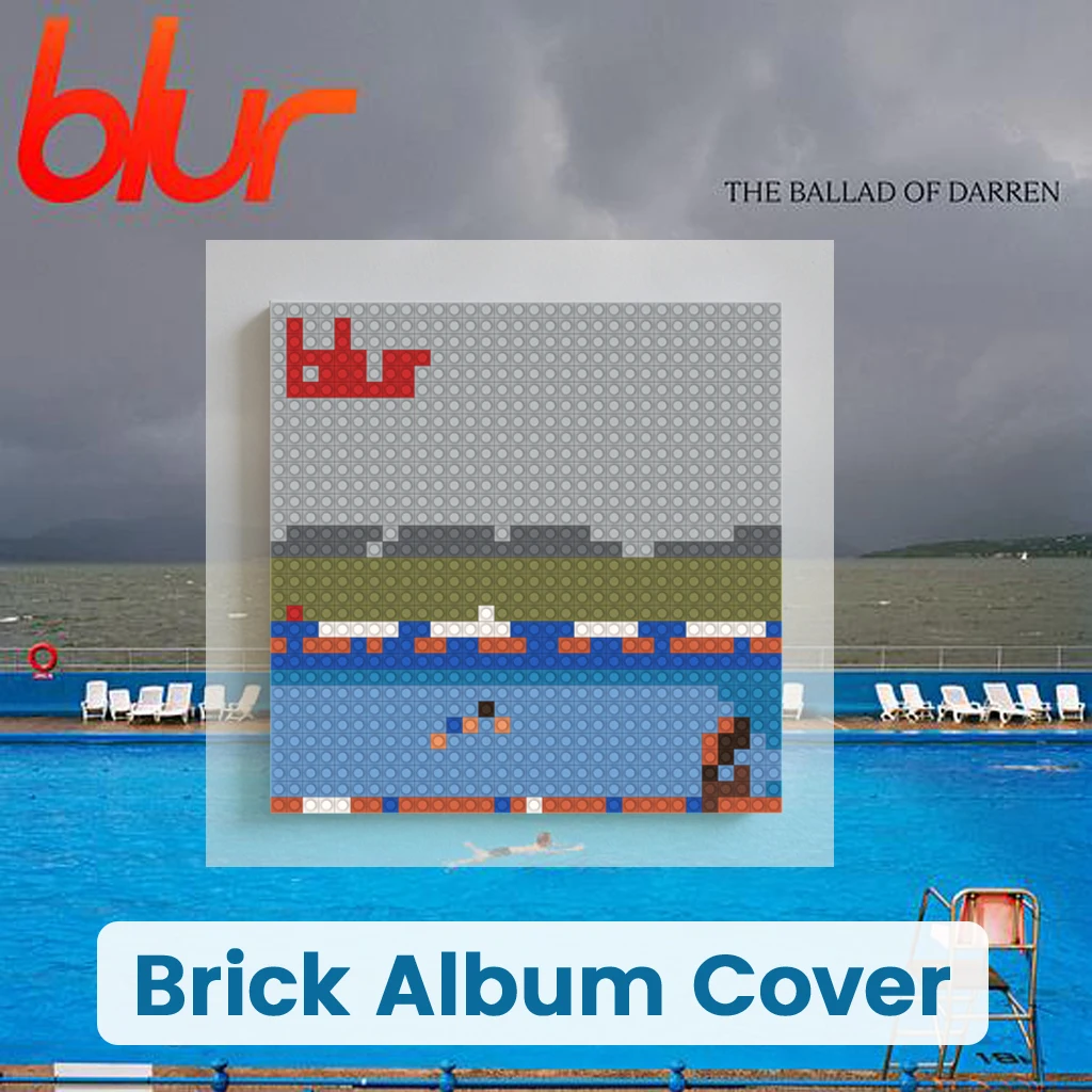 

Blur Britpop Rock Band Building Blocks Brick Mosaic Wall Art Album Pixel Painting Home Living Room Bedroom Decor Music Gift