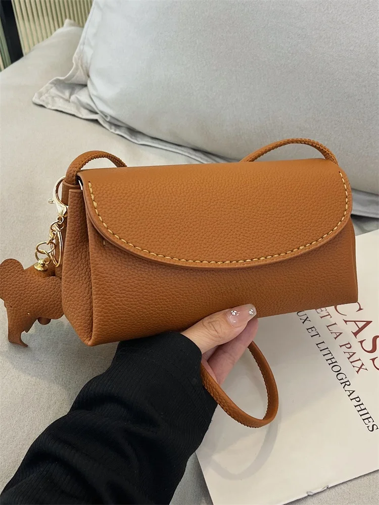 Handcrafted Soft Leather DIY Crossbody Shoulder Bag Material Kit Fashionable Neutral Style Synthetic Interior No Detachable S...