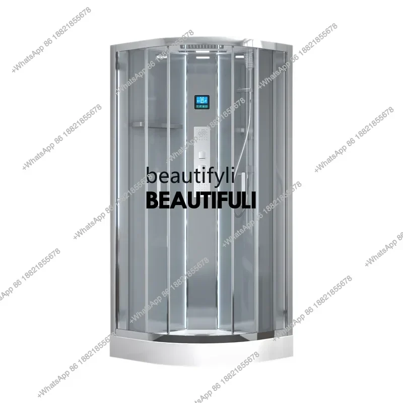 

SS NewИнтегрированная ванная комната Встроенная ванная комната в форме веера Стеклянная перегородка Сухое и влажное разделение Ванна Ванная комната Бытовая