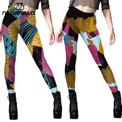 Nadanbao Leggings da donna Halloween Horror Night Cosplay Sally Cosplay stampa 3D collant Sexy pantaloni da festa per le vacanze Leggings tuta