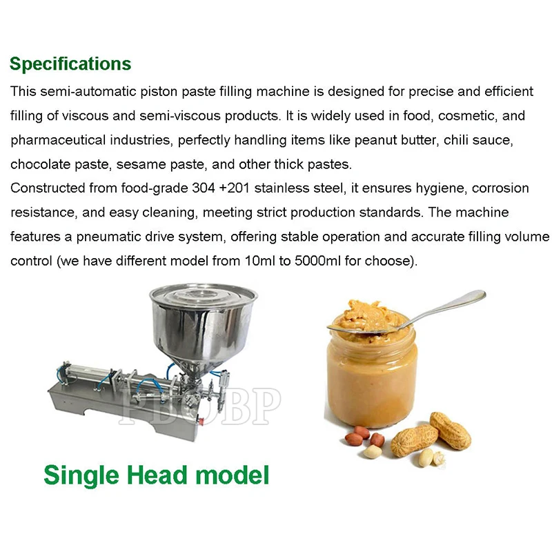 Semi Automatic Liquid Paste Filling Machine With Hopper 30 ml Bottle Drink Glass Grease Filling Machine for Small Pouch