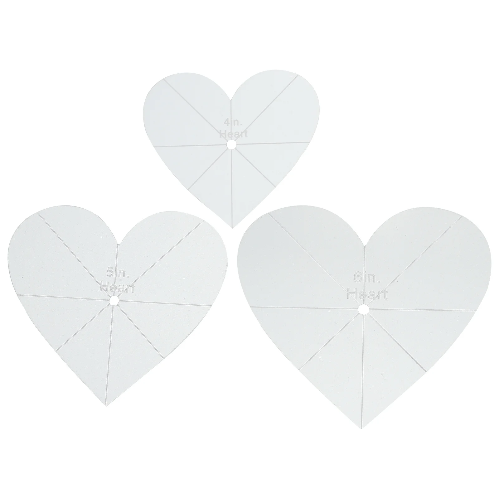 3 Pcs Sewing Ruler Heart Quilting Template Patchwork Tools Shape Templates Acrylic Stencil Rulers and Affordable DIY Embroidery