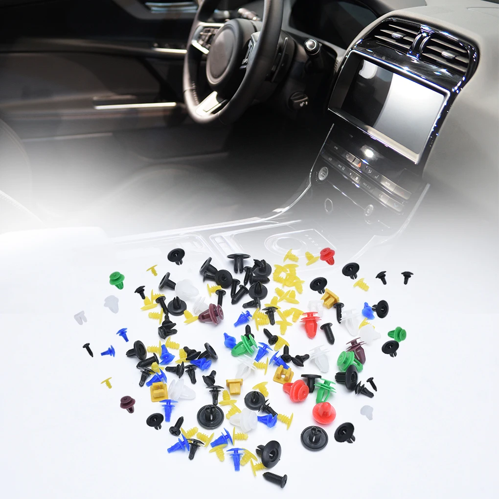 200/100/50PCS Universal Mixed Auto Fastener Vehicle Car Bumper Clips Retainer Fastener Rivet Door Panel Fender Liner Fit for car