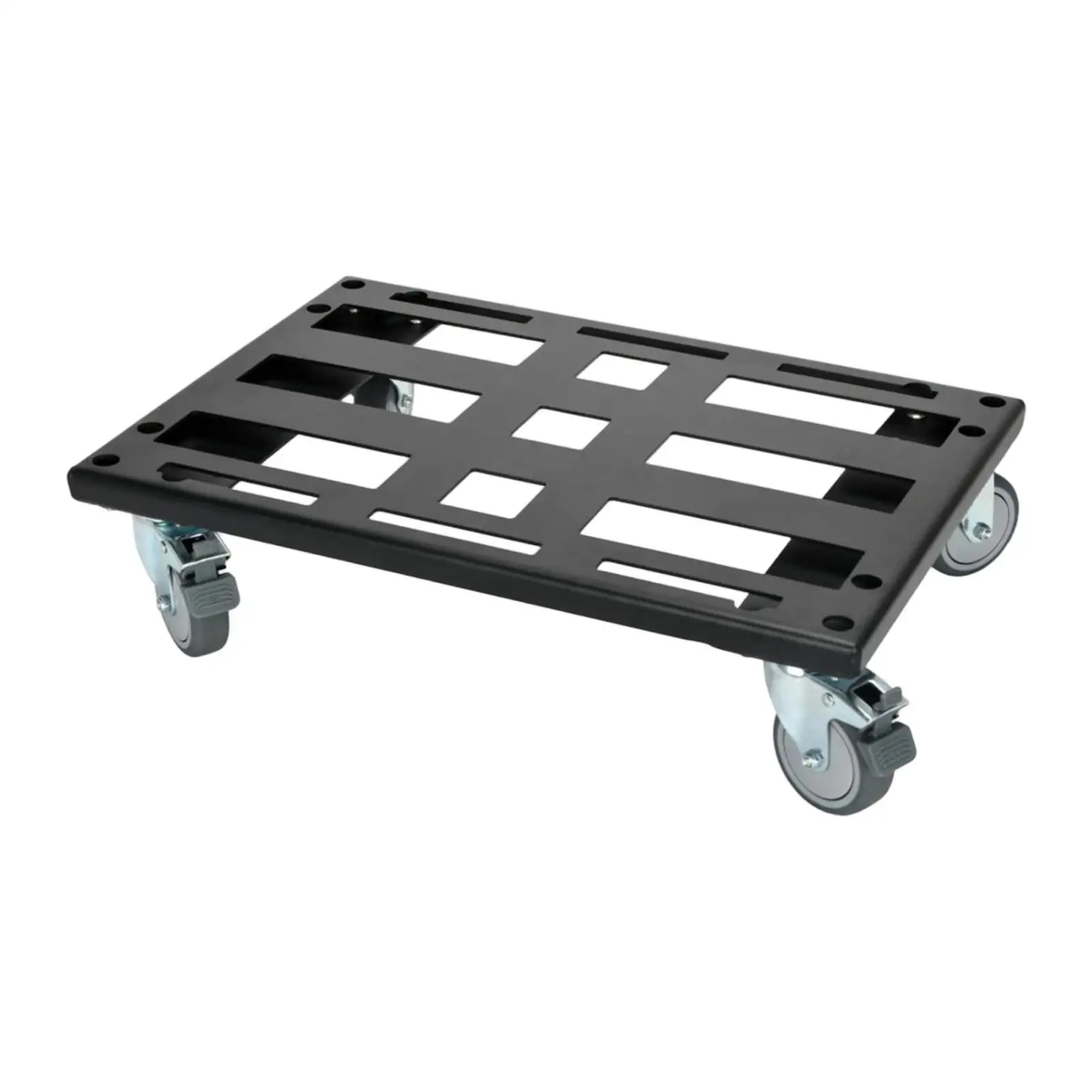 Mobile Cart for Stackable Tool Cases 34.5x49.2x3.1cm Rugged Steel Construction Metal Deck Space Saving with 360° Caster Wheels