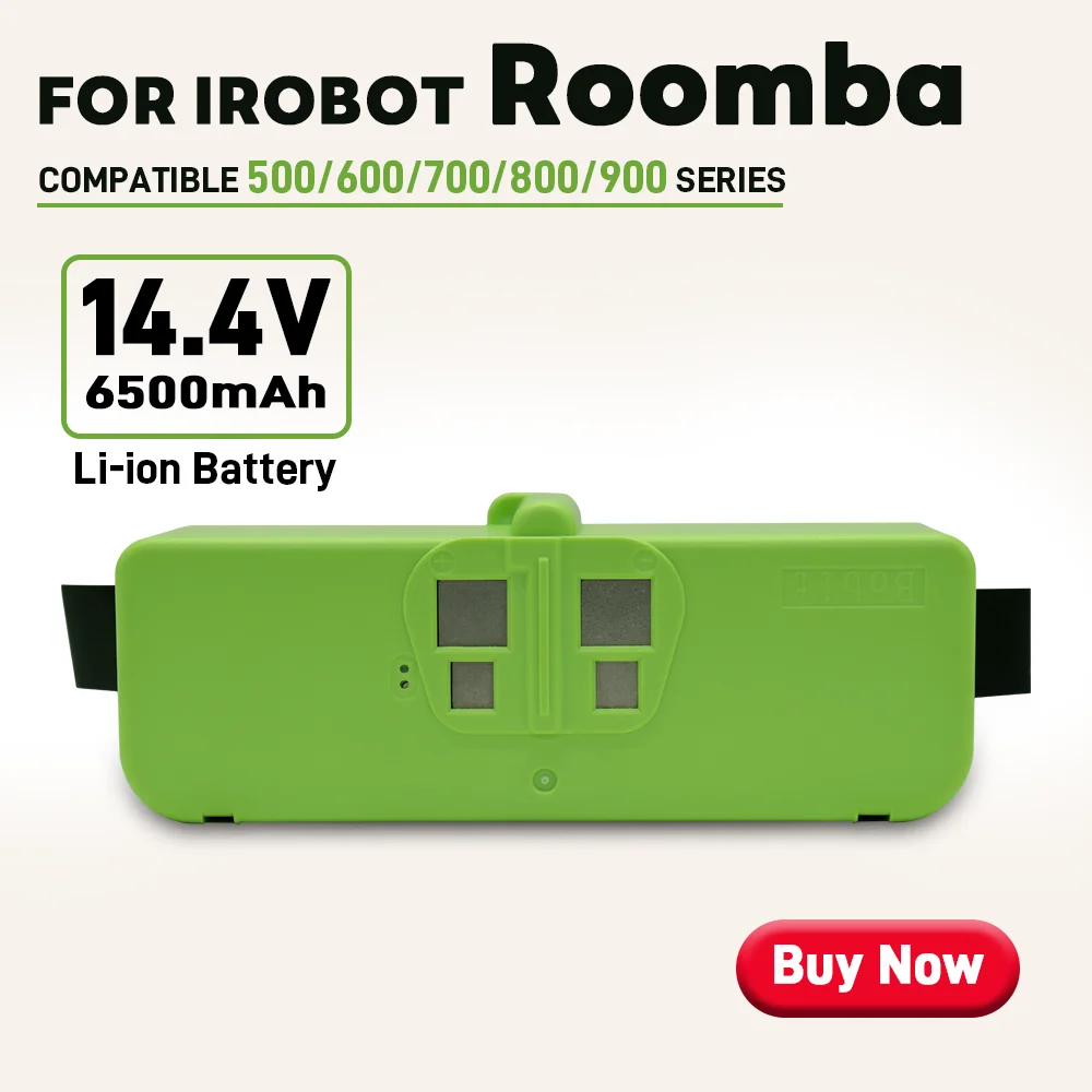 

14.4V Replaceable Battery for iRobot Roomba Compatible with 600 700 800 900 Series 960 895 890 860 695 Sweeping robot Batteries