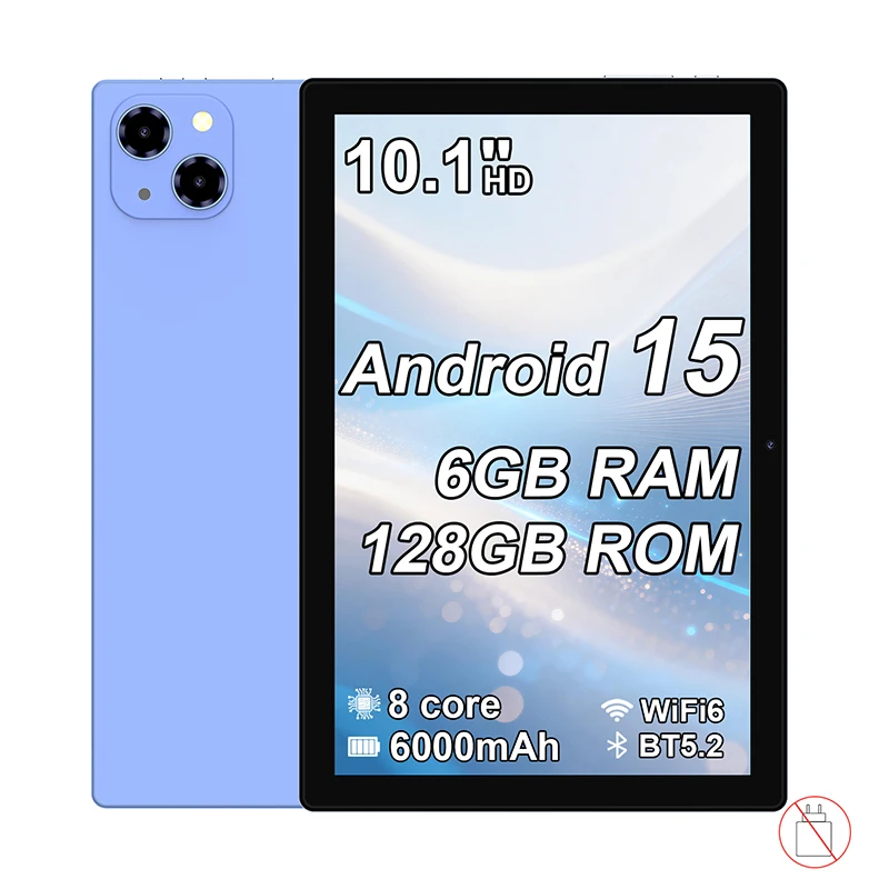 New 10.1 Inch Tablets Octa Core 6GB RAM 128GB ROM Dual SIM Cards 4G Phone Call WiFi Bluetooth Google Play Tablet Pc Android 15