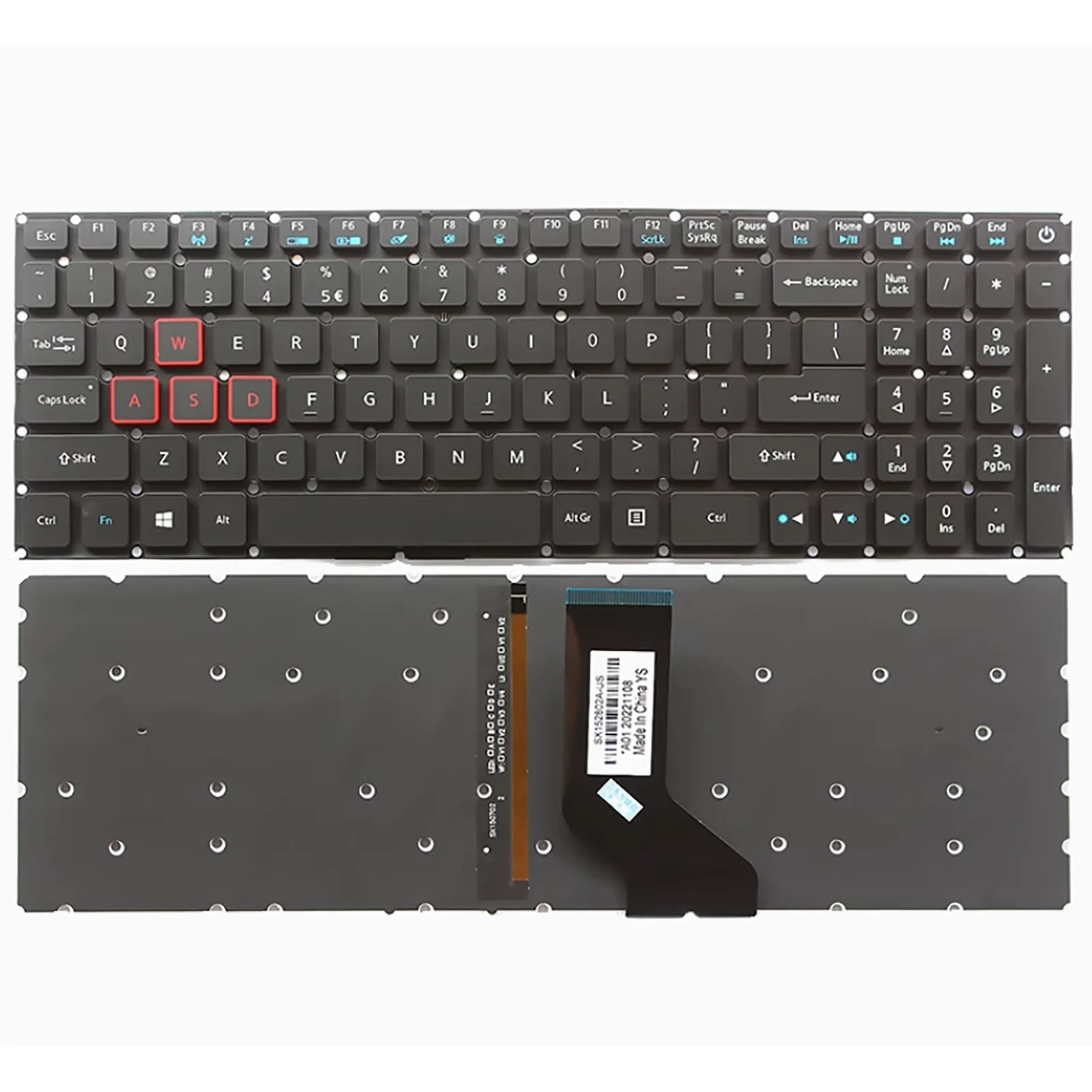 

Американская раскладка для Acer AN515-51/52/53/31/41/42 VX5-793 VX5-591G VN7-593 G3-571/572/573 G9-591 N16C7 N17C1/17C7 Клавиатура ноутбука
