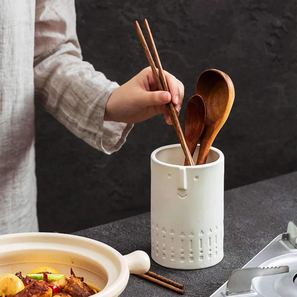 Silicone Mold for Chopstick Container,Chopsticks & Spoon Storage Container, Kitchen Utensil Holder, DIY Creative Emoji Patterns