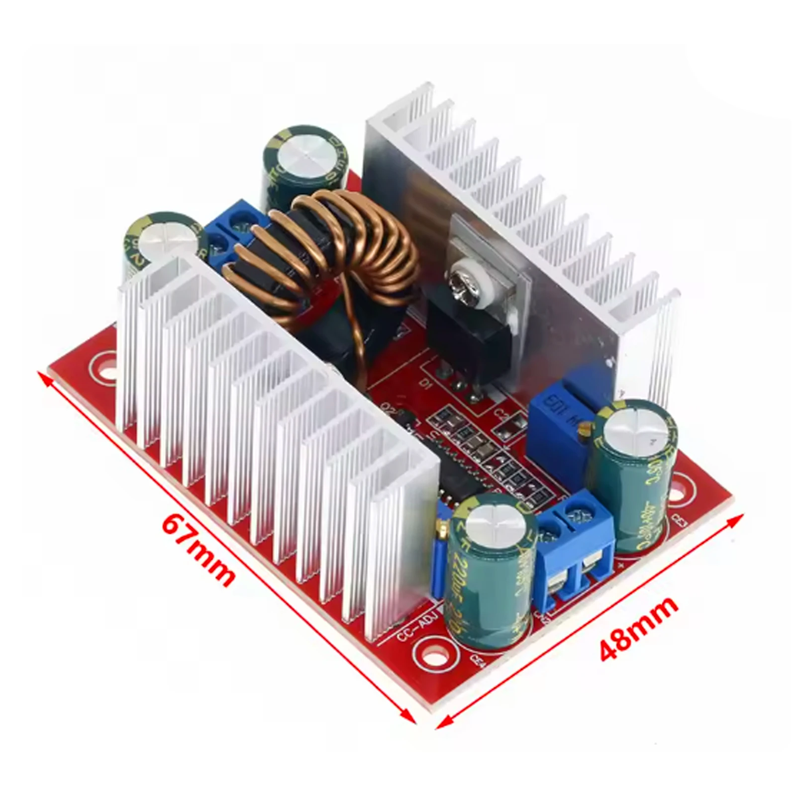 DC 400W 15A Step-up Boost Converter Constant Current Power Supply LED Driver 8.5-50V to 10-60V Voltage Step Up Module view 5