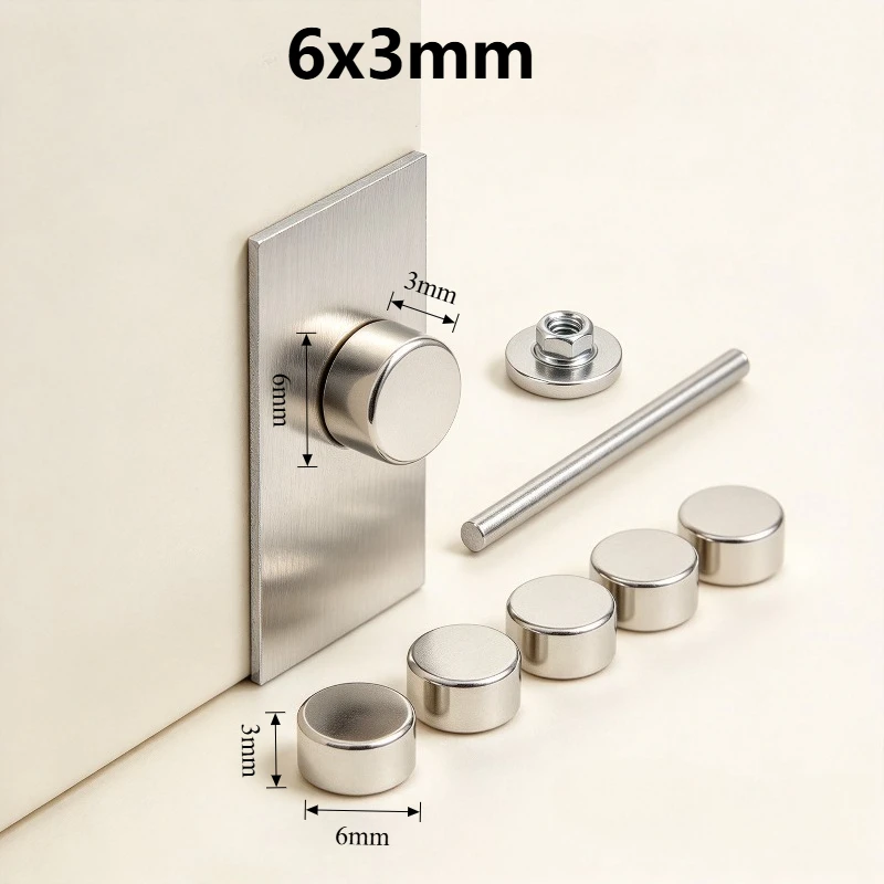 6x3mm N35 Round Disc NdFeB Magnet Small Permanent Magnets for Refrigerator Office DIY 6*3mm