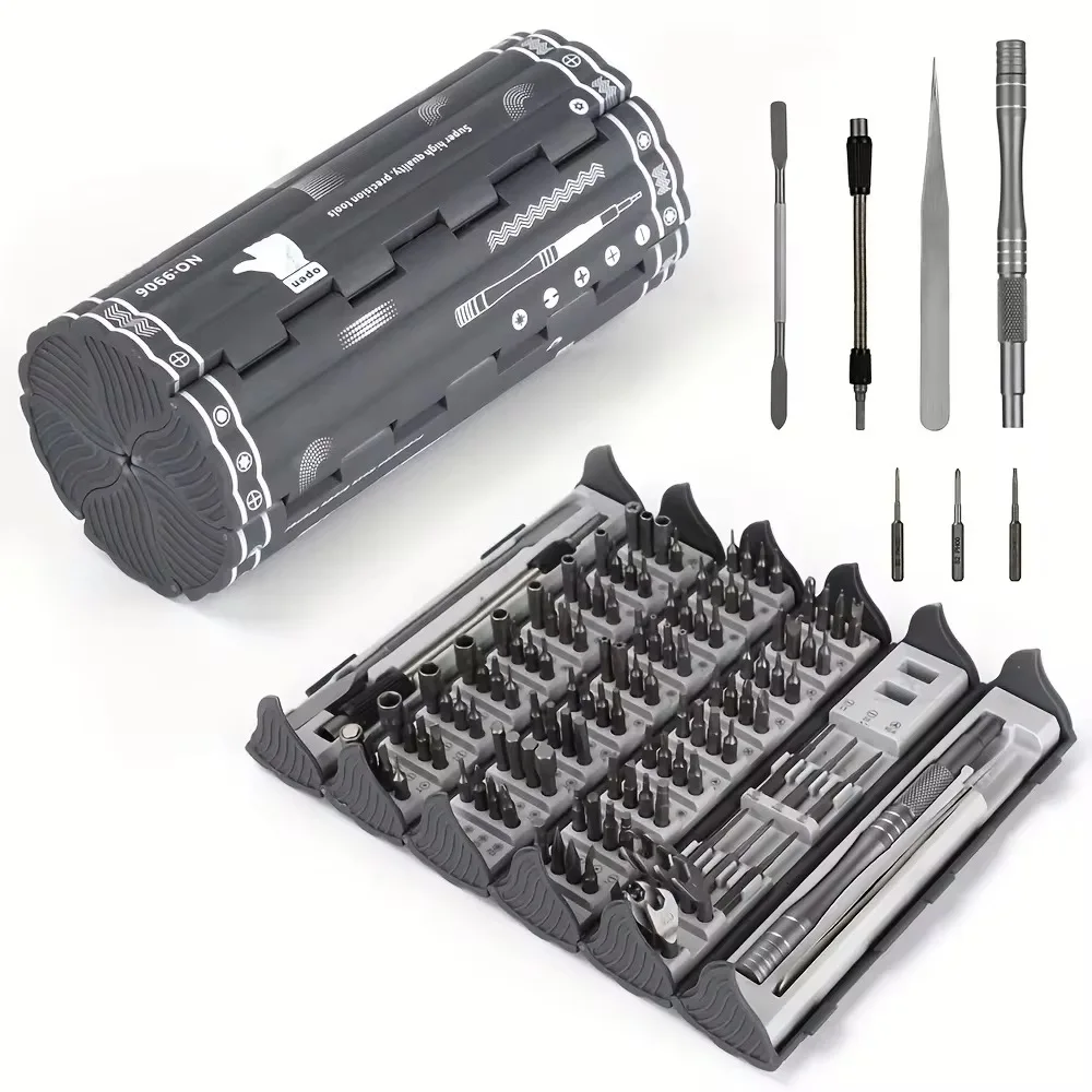 

128-in-1 Precision Screwdriver Set for Phone & Laptop Repair – Phillips, Torx, Hex Bits Included