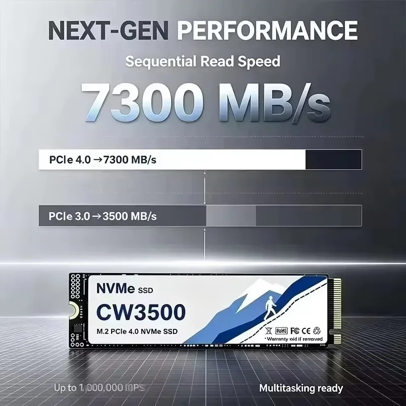 CW3500 M2 SSD  2TB 4TB SSD NVMe M.2 2280 PCIe 4.0x4 Hard Disk Internal Solid State Drive for Computer Laptop
