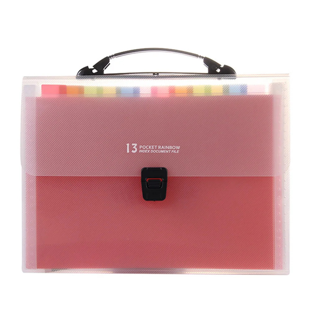 Accordion File Folder Portable Document Organizer A4 Size Multilayer Design for Receipts Name Cards Vouchers Coupons Tickets