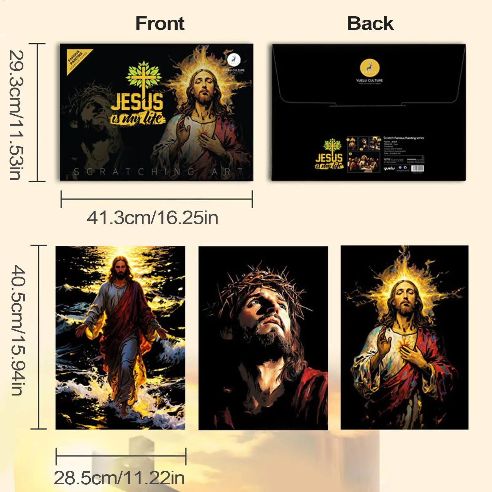 Papel de risco jesus cartão de esboço de risco 1 conjunto arte criativa artesanato atividades de scratchboard para adultos crianças 3 anos de idade e