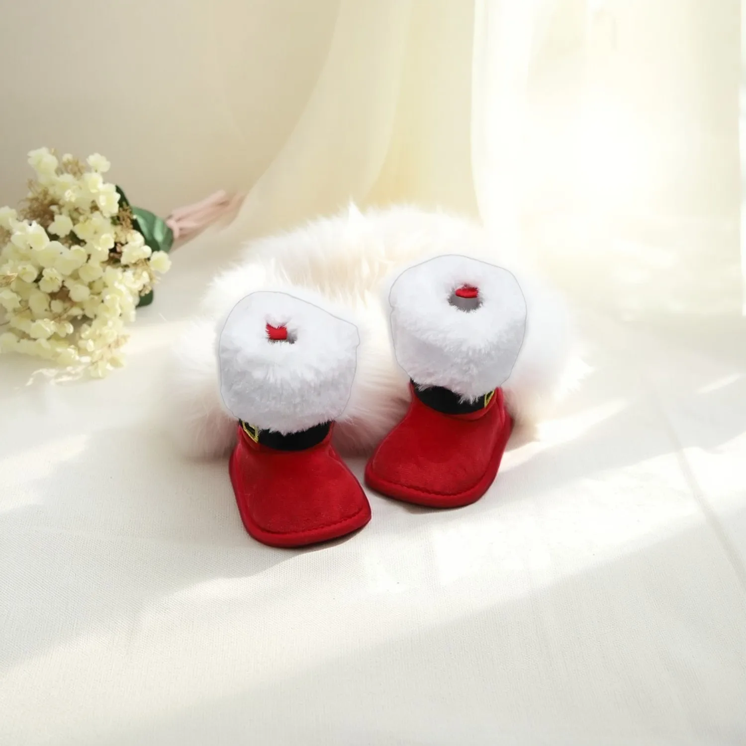 

Winter baby boots with soft sole, anti slip, warm and high top baby shoes for toddlers aged 0-18 months