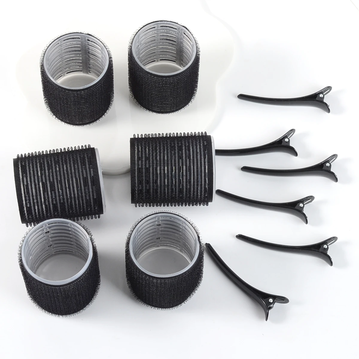 12Pcs/Set Air Bar Curling Iron Tube Self-Adhesive Magic Roll and Bangs Hair Clip Curling Styling Tool view 4