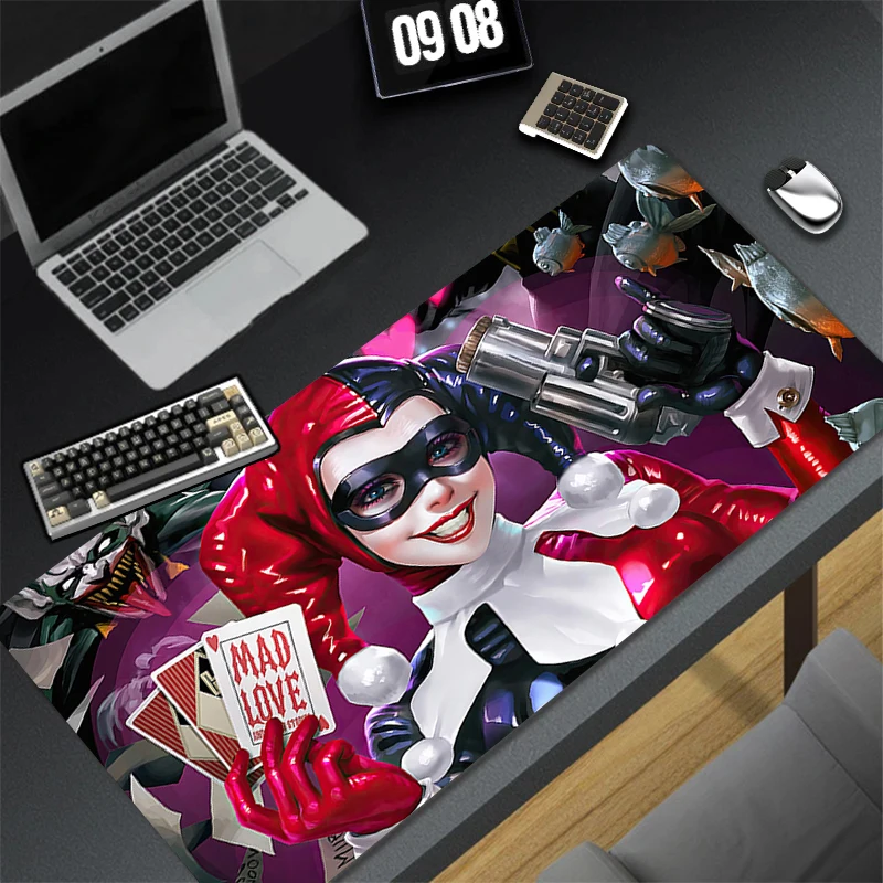 

Suicide Squad Harley Quinn Mouse Pad Laptop Gaming Cabinet Mousepad Anime Sexy Girl Desk Mat PC Accessories Keyboard Rug Carpet