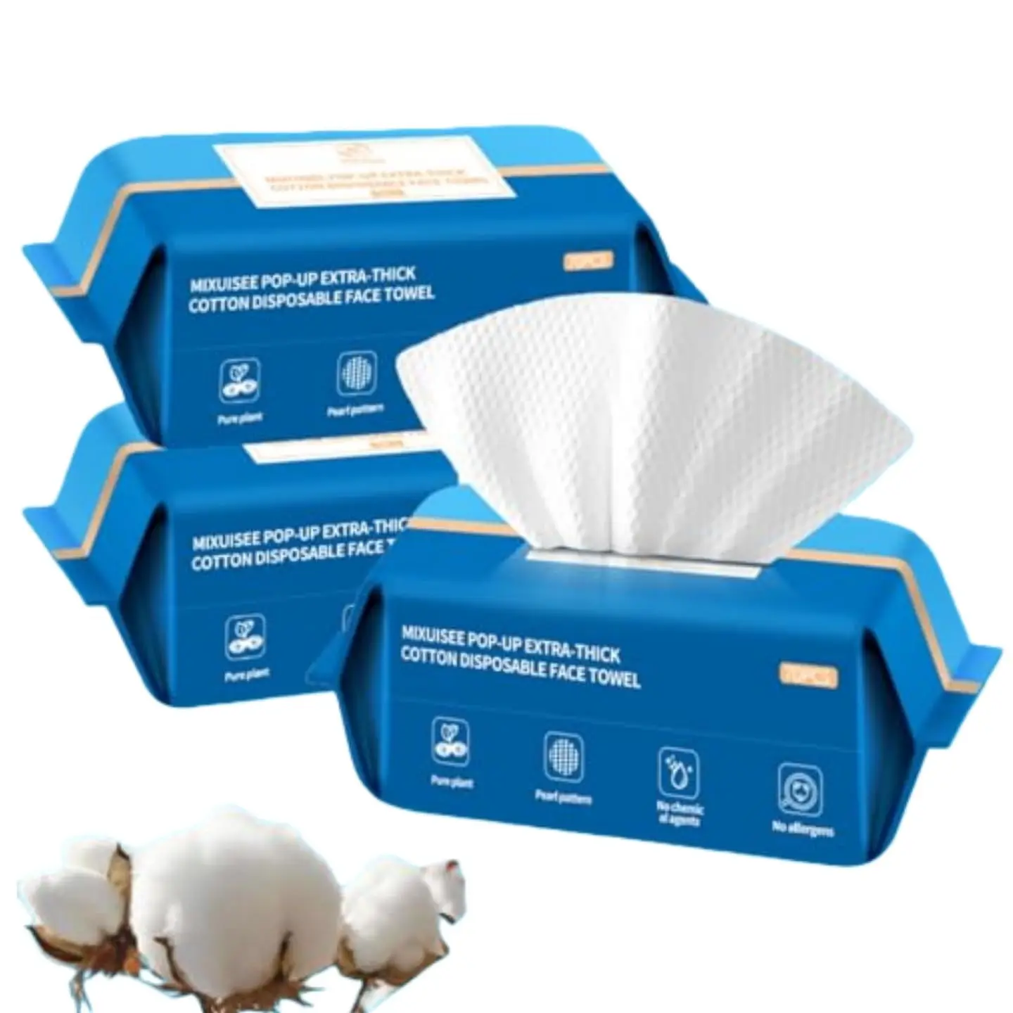 

Extra Thick Disposable Face Towels for Makeup Removal and Sensitive Skin, 210 Count