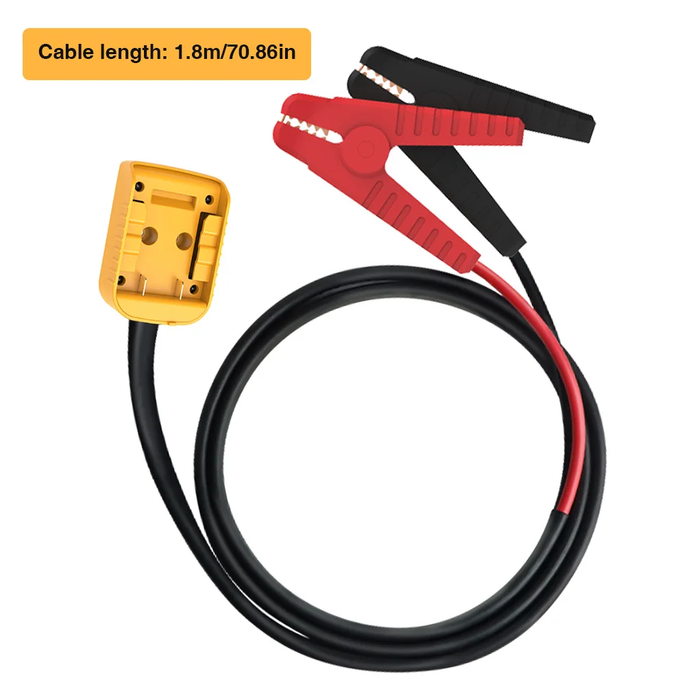 

Jumper Cable Clamps 8AWG Jump Starter Cable Automotive Booster Cable for Car for De.walt 18V/20V Batteries
