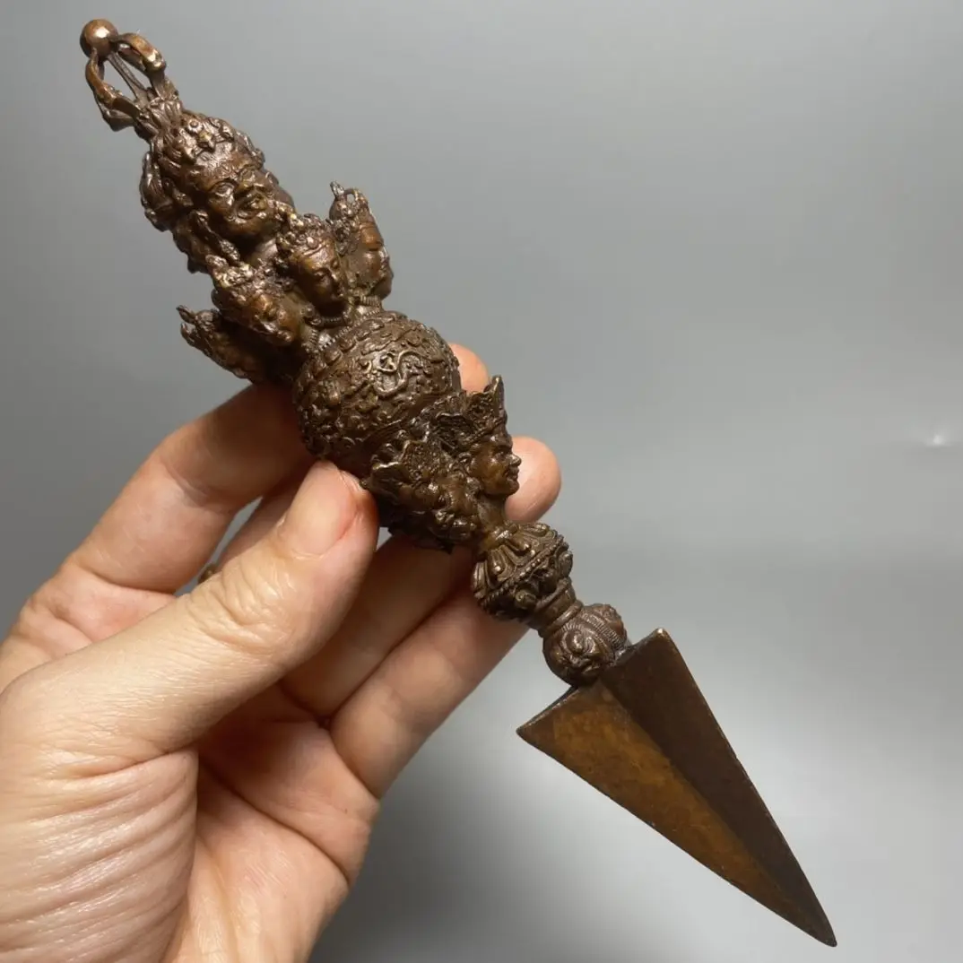 Tibet Tibetan Ucchusma Vajra Pestle Statue Ornament Home Office Cabinet Deco Desktop Decor Figurines