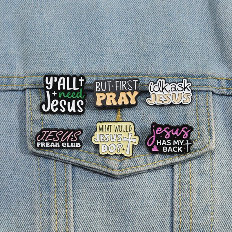 IS GOOD All The Time Pines Lapel Badges Funny Quotes Jewelry Gift for Friends JESUS FREAK CLUB Enamel  Brooch Custom GOD