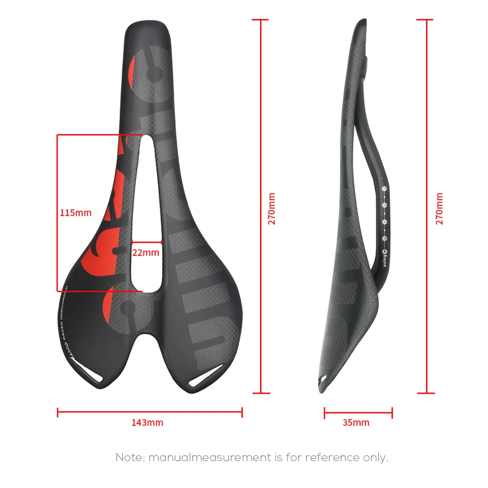 ULLICYC Full Carbon Fiber Bicycle Saddle Road MTB Bike Carbon Saddle 115G 7*9Carbon Rail Matte/Glossy colorful ZD143