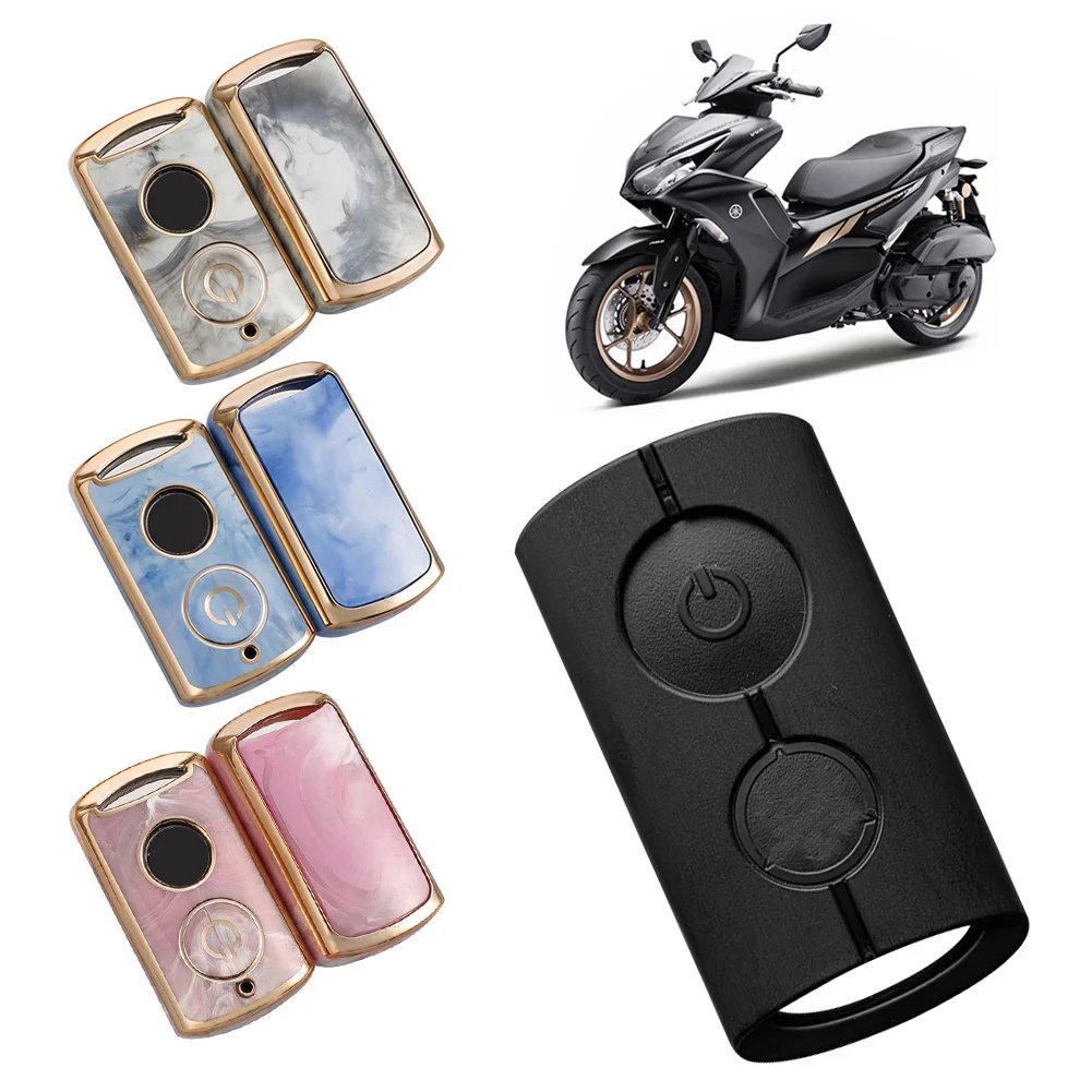 For Yamaha Nmax 2021 2022 NVX NVX155 XMAX XMAX300 QBIX AEROX JAUNS 2018 2019 TPU Car Remote Key Case Cover Shell Car Accessories