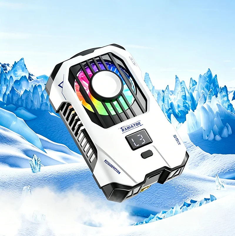 Fast Cooling Dedicated Gaming Phone Cooler with Semiconductor Cooling for Live Streaming Back Clip with Battery