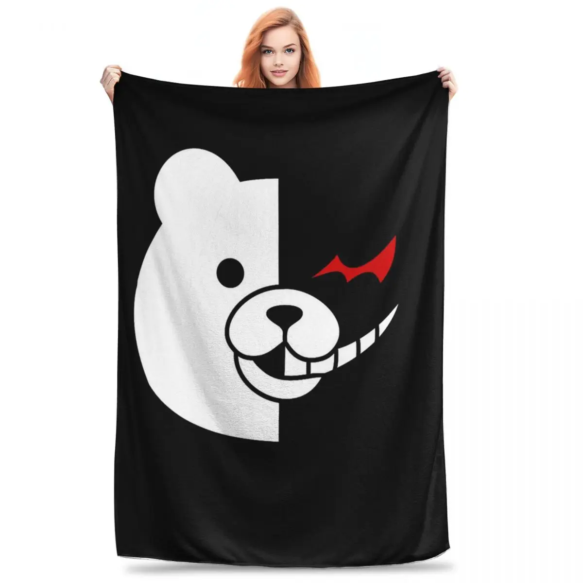 Dangan Ronpa - Monokuma Danganronpa Blankets Fleece Portable Sofa Throw Blankets For Couch Bedding Office Throws Bedspread Quilt