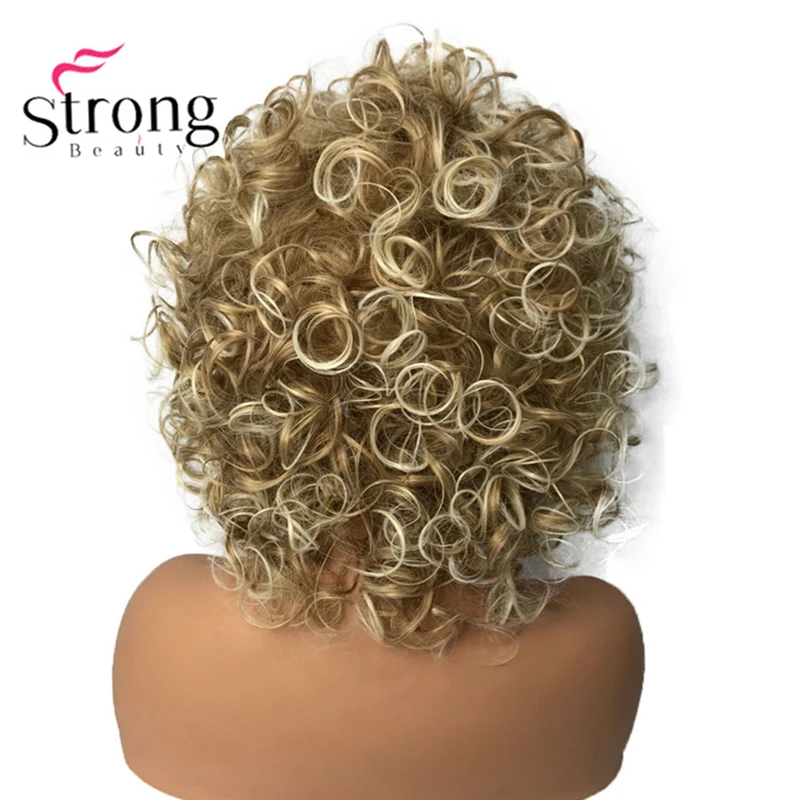 StrongBeauty Shotr Curly Natural Fluffy Hairstyles Hair Capless Wigs Women's Synthetic Hair Wig