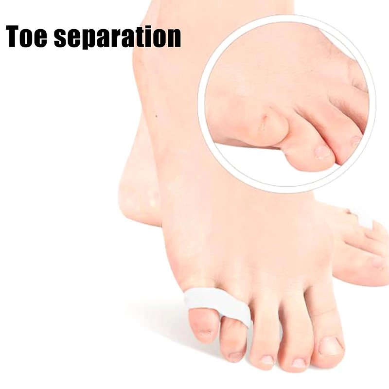 Corretor de silicone para hálux valgo, gel para cuidados com os pés, separador de dedos pequenos, protetor de joanete, pedicure, 1 par