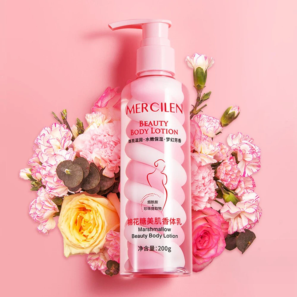 Marshmallow Fragrance Body Care 200g Brighten Cream Nourishing Moisturizing Smoothing Body Lotion For Women Body emulsifiers