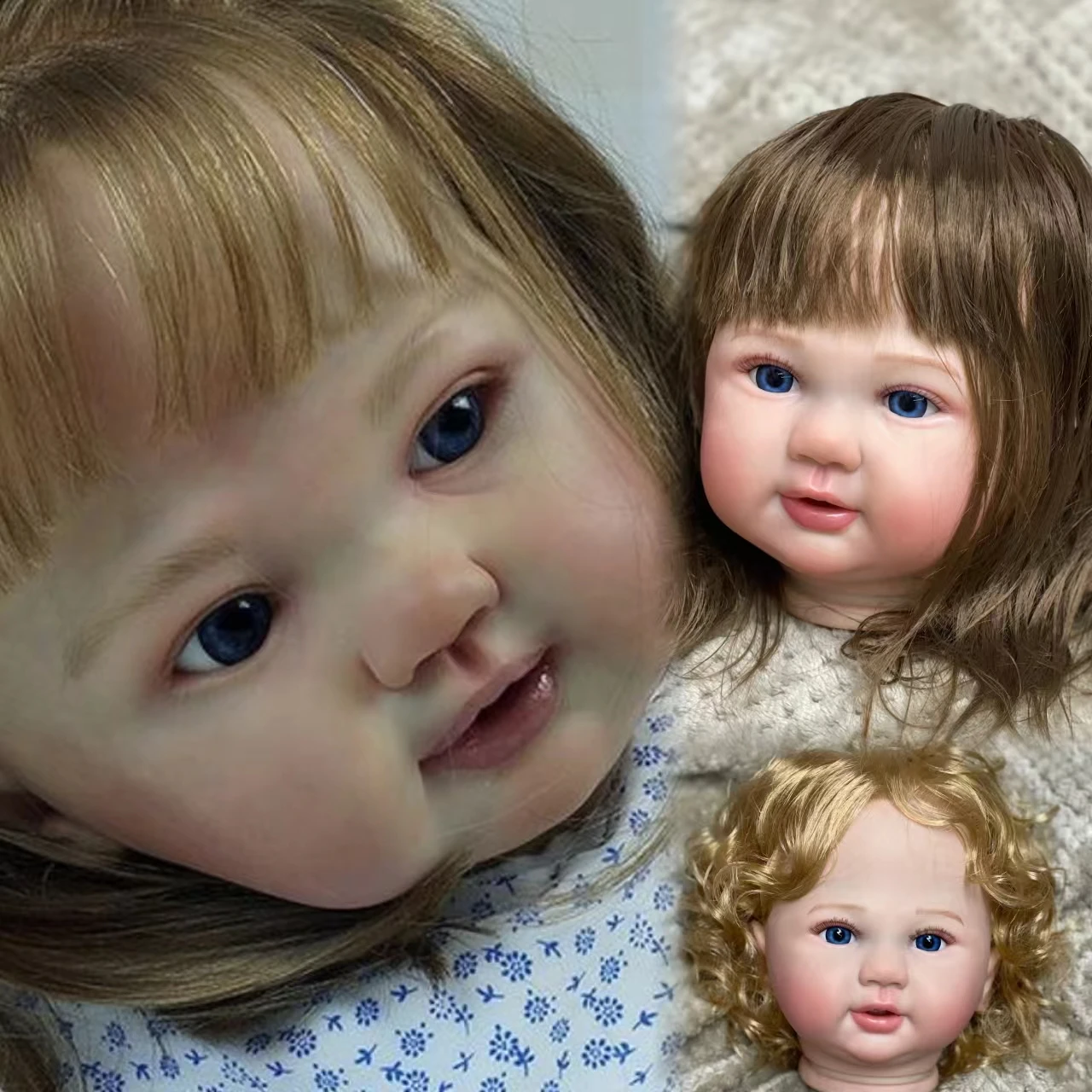 25Inch Unassembled Romee Painted Reborn Doll Kits With Rooted Hair DIY Kit Reborn Lifelike Reborn Toddler Doll