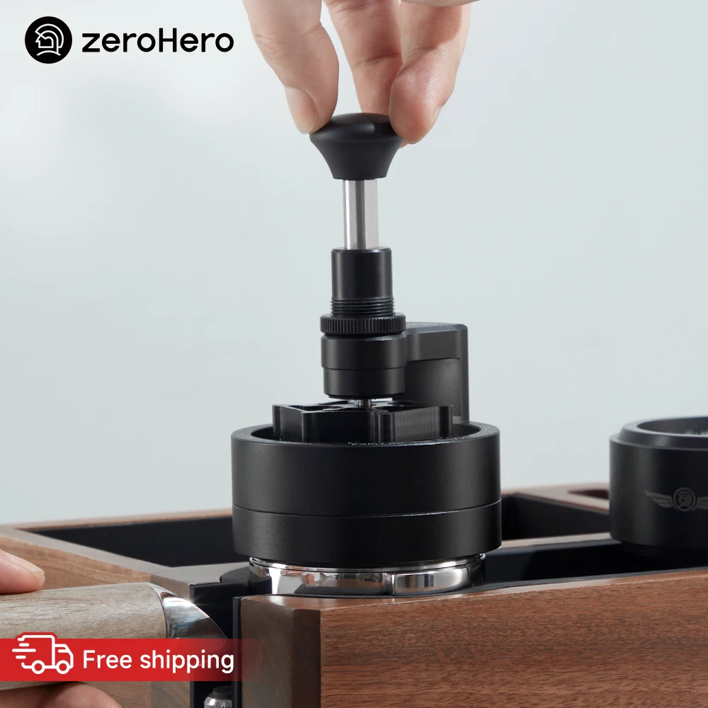zeroHero 58.5mm Coffee Stirrer 13 Needle Adjustable Height for Espresso Portafilter Anti Channeling Home Barista Tool Set Deluxe