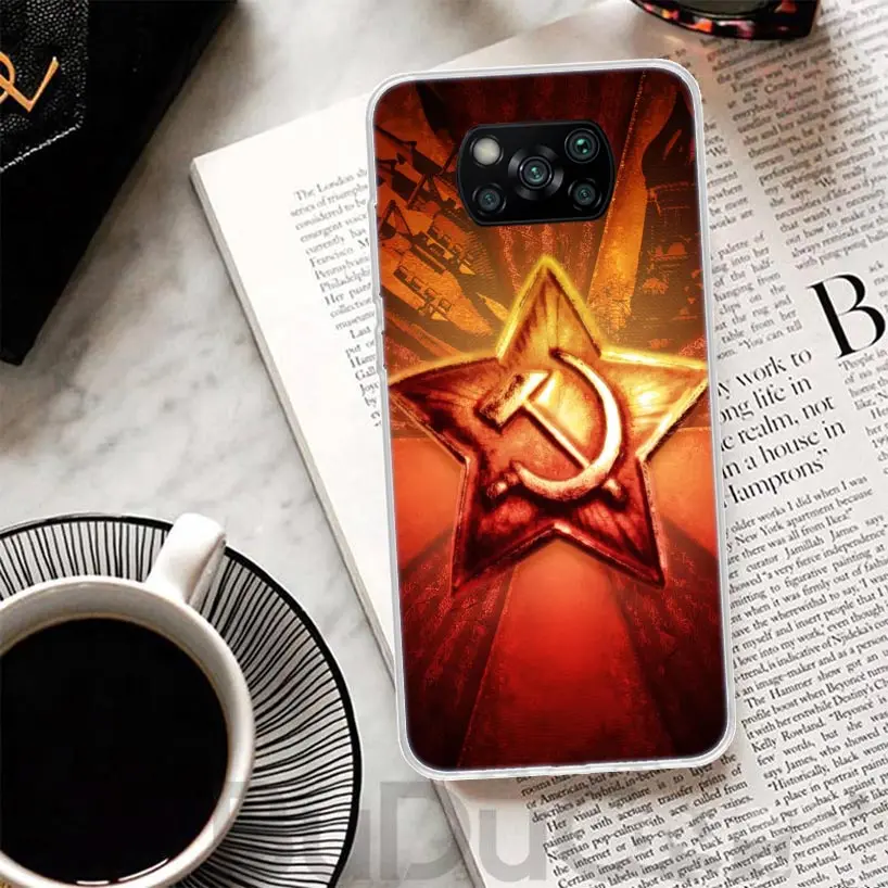 Russia Vintage USSR Communism Cover For Xiaomi Poco X6 X5 Pro X4 Gt X3 Nfc F6 Phone Case F5 F4 F3 F2 F1 M5S M4 M3 Print Shell Ho