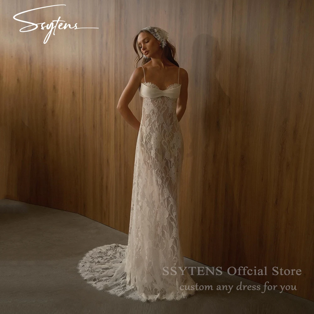 

SSYTENS Sexy Mermaid Lace Wedding Dresses Spaghetti Strap Sweetheart Bridal Gowns Princess Backless Bride Gown Customized 2026