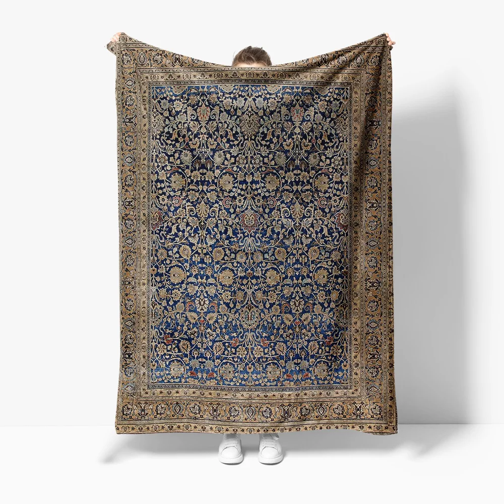 Vintage Turkish Kilim Rug Blanket Traditional Area Rug Moroccan Style Bed Carpet Home Decor Cushion Cover