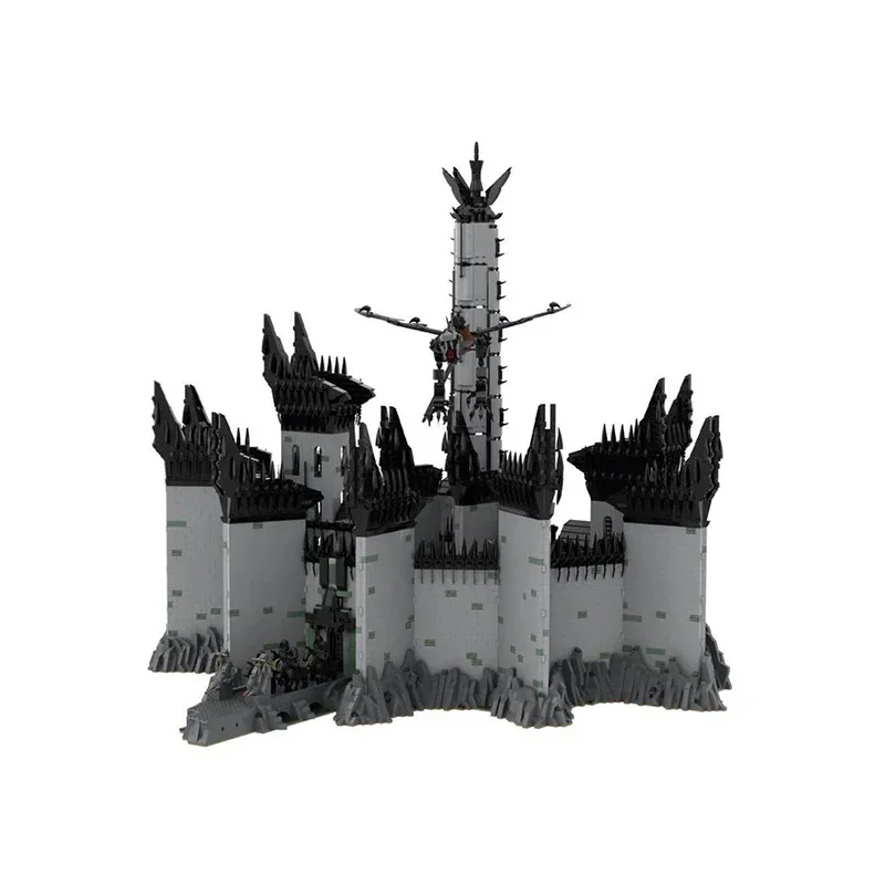 Kasteel Bakstenen Magische Ringen Moc Bouwstenen Film Scène UCS Minas Morgul Model DIY Montage Street View Speelgoed Kind Geschenken