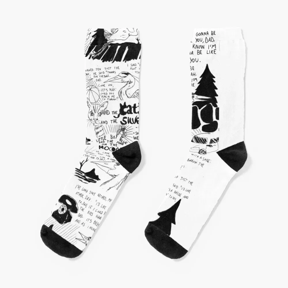 Cats in the cradle Socks christmas gifts designer brand New year's moving stockings Boy Child Socks Women's