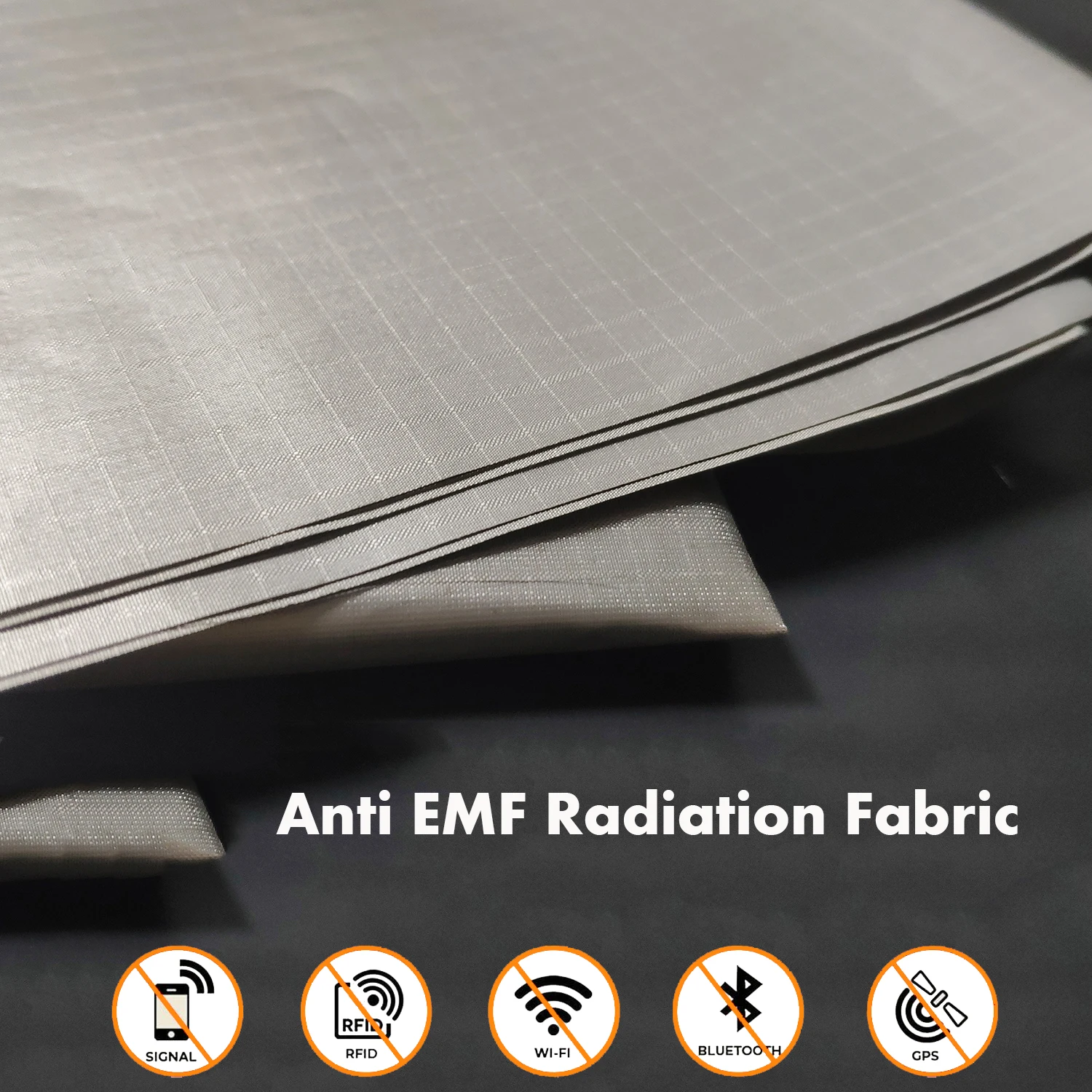 Faraday Fabric RFID Shielding Ripstop Style EMF 5G Anti-Radiation Conductive Magnetic Cloth Anti Signal Interfer Light Weight