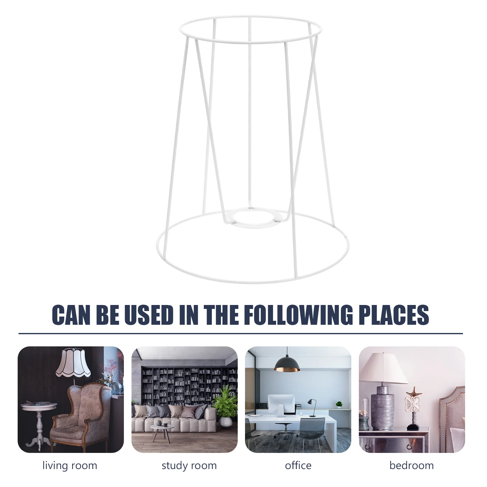 Lamp Shade Frame Sturdy Iron DIY Lampshade Rack Table Lamp Frame Decorative Holder for Home Office Cafe Iron Lampshade Rack