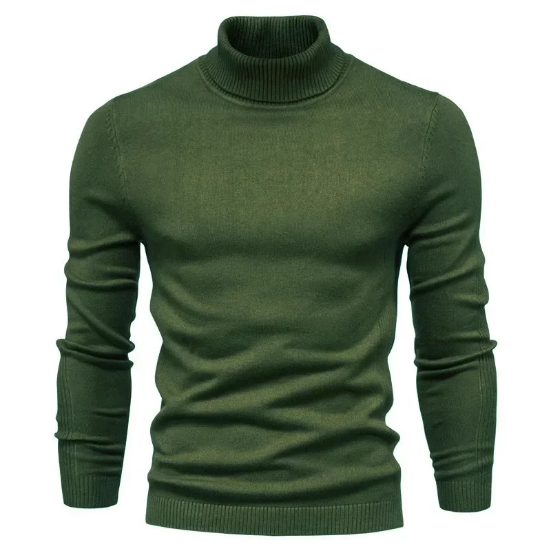 

Boys Vintage Winter Green Sweaters Plus Size XXL Mens Long Sleeve Knit Top High Collar Turtleneck Pullover Oversize Knitwear Men