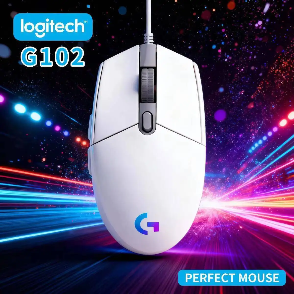 

Игровая мышь Logitech G102, проводная, 8000 DPI, RGB-подсветка, встроенная память, удобная рукоятка для длительных сеансов