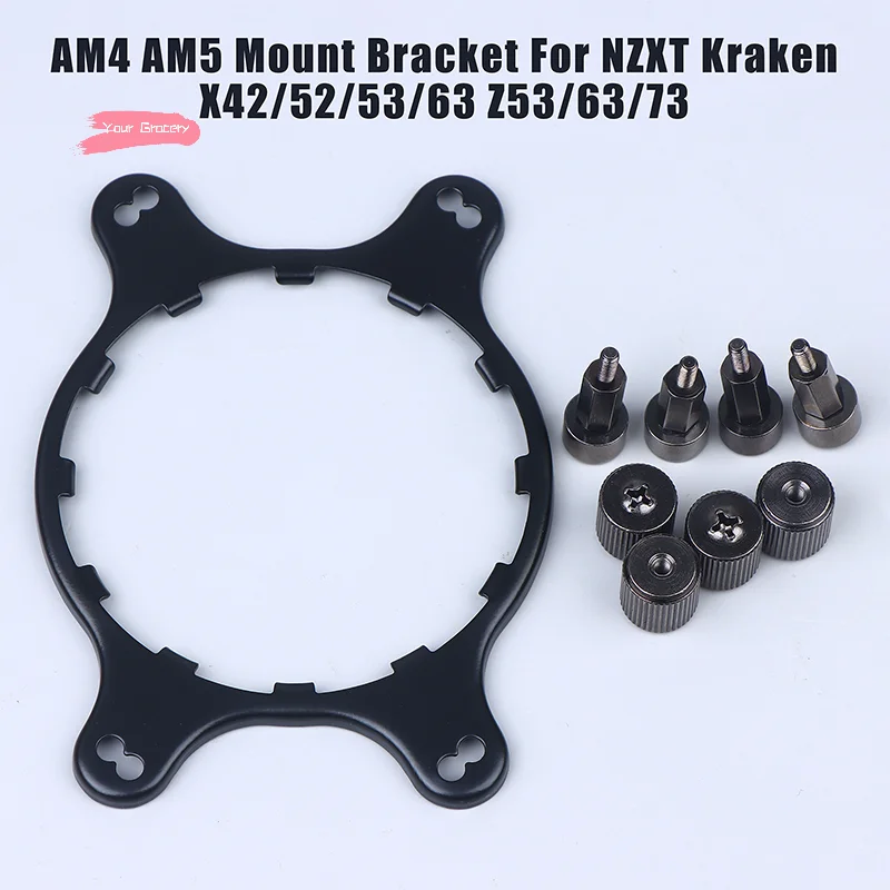 Y-AM4 AM5 CPU Mounting Bracket Retention Holder Repair Stud Nut Kit For NZXT Kraken X41 X42 X51 X52 X61 X62 X63 X72 X73 Z63 Z73