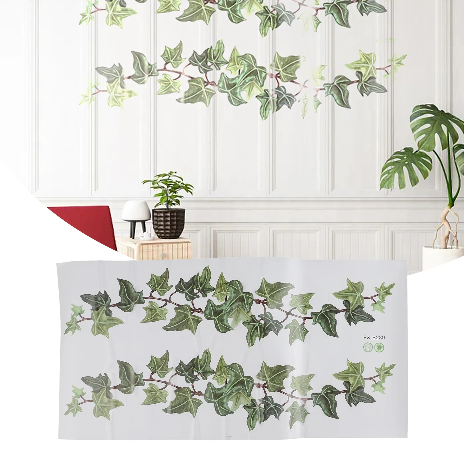 

Decal Wall Sticker Plants Room 14*112cm Bedroom Decoration Decorative Green Vine Home Decor Leaves Living Room