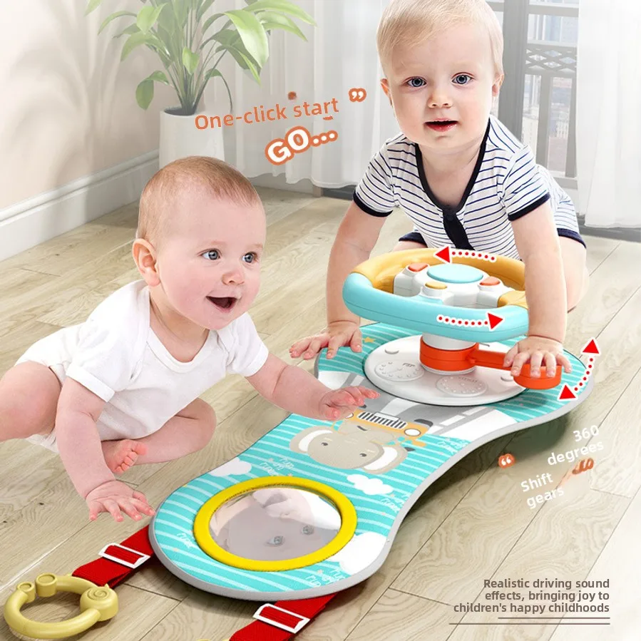 Children's Simulated Steering Wheel Suitable For 0-3 Years Old Early Education, Multifunctional Sound And Light Function, Baby C