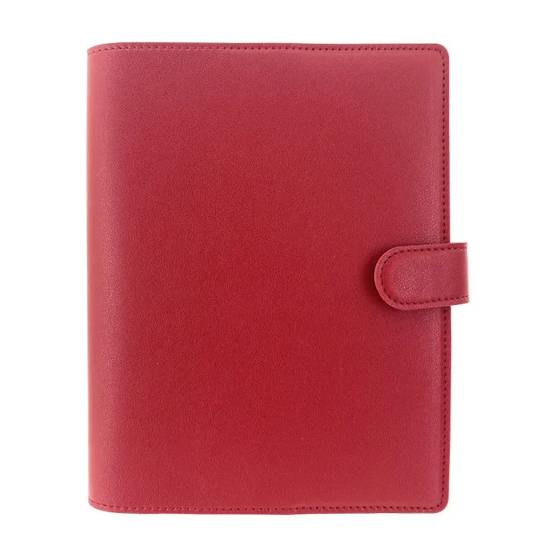 Yiwi Pu Leather Loose-leaf Notebook Discbound Cover with Rings Discs Mushroom Hole Binding Ring Binder School Office Supplies