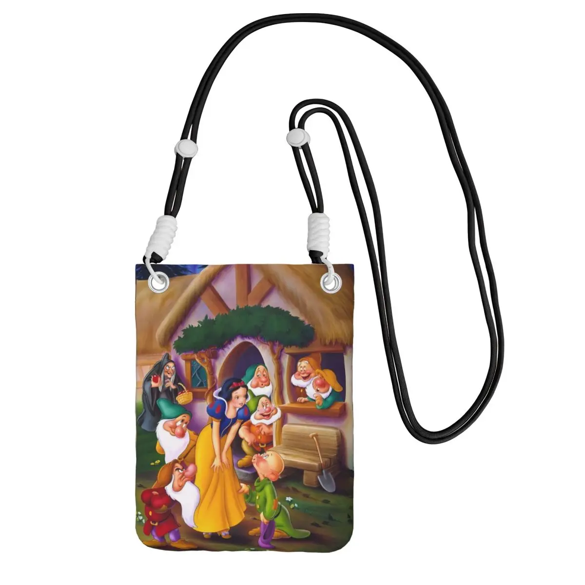 

Custom Snow White And The Seven Dwarfs Mobile Phone Bag for Women Men Animation Shoulder Crossbody Bag Lipstick Bag Mini Wallet
