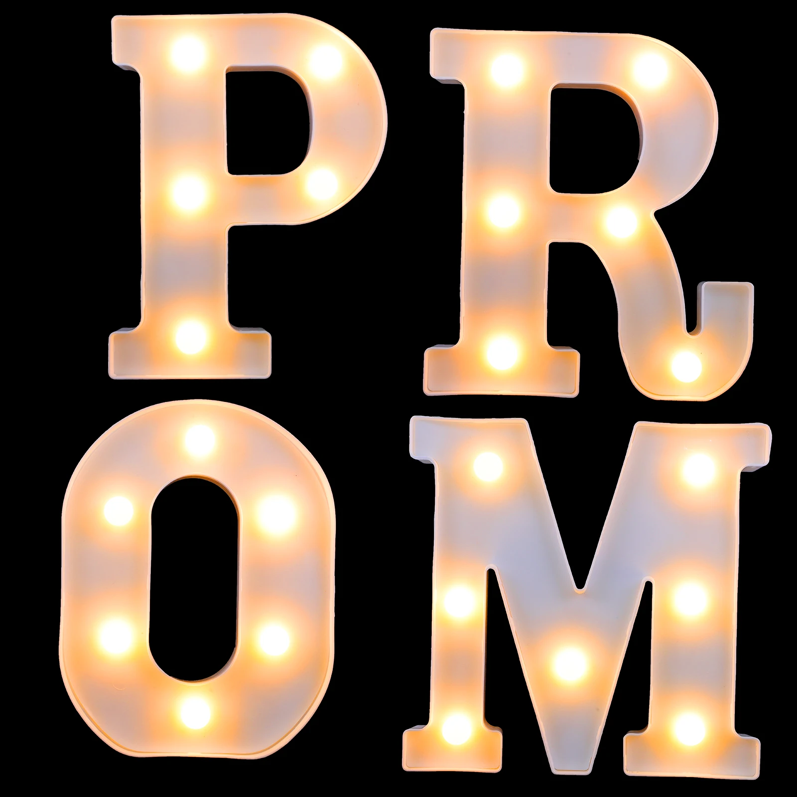 

4pcs Letter ing Led Lights Prom Party Decorative Alphabet Night Light Operated Home Sign Wall Decor Unique Light Up